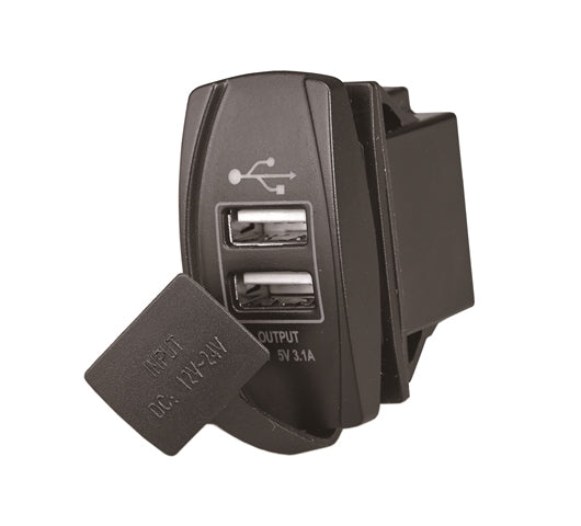 CARICA USB DOPPIA CON CAPPUCCIO
