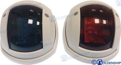 COPPIA FANALI PLASTICA BIANCO LED