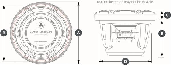 JL SPEAKER M6 LED GUN METAL SPORT 8,8"