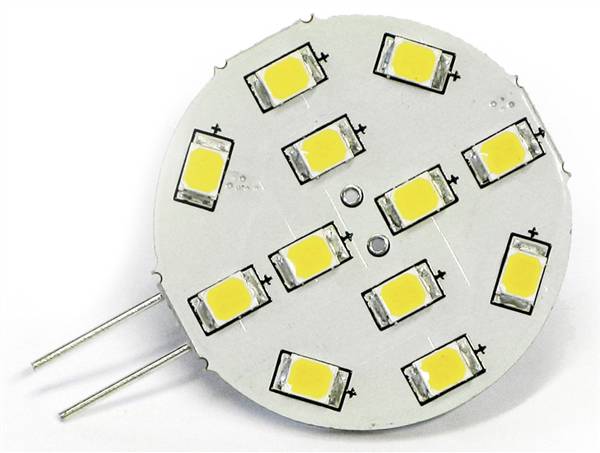 LAMPADA 12 LED G4 DIMM.12V LAT. CALDA