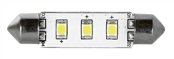 LAMPADA 3 LED SV8.5 MM.42 LUCE CALDA