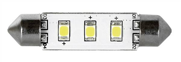 LAMPADA 3 LED SV8.5 MM.42 LUCE BLU