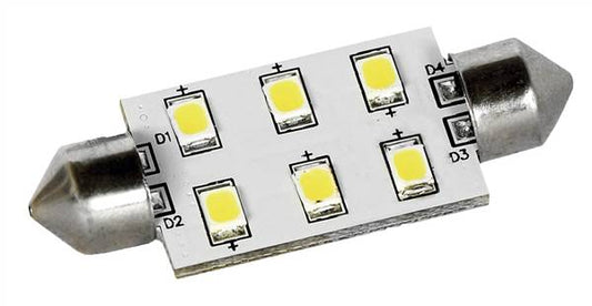 LAMPADA 6 LED SV8.5 MM.42 LUCE CALDA
