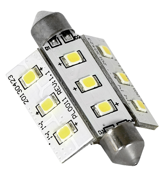 LAMPADA 9 LED SV8.5 MM.42 LUCE CALDA