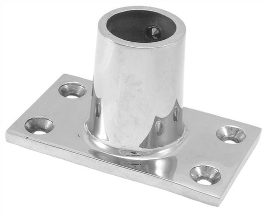 BASE RETTANGOLARE IN ACC.INOX 90° MM.22