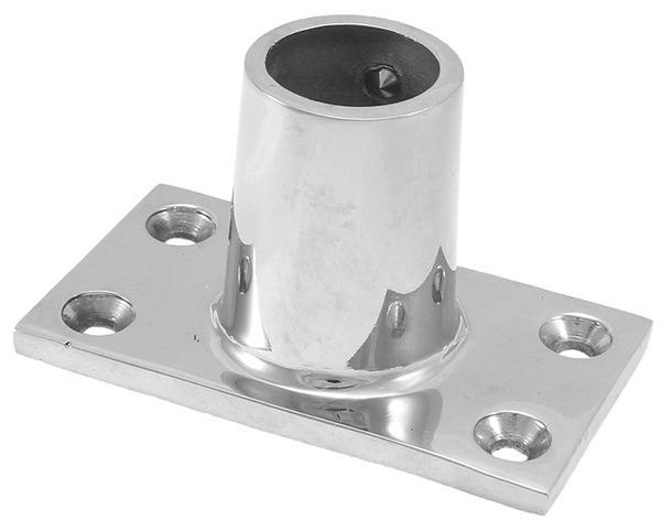 BASE QUADRA IN ACC.INOX 90° MM.25