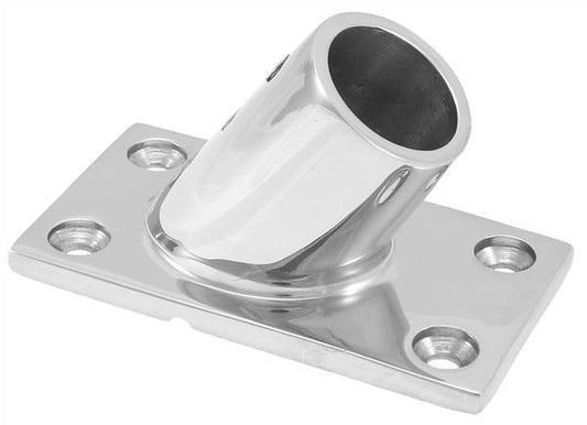BASE QUADRA IN ACC.INOX 60° MM.22