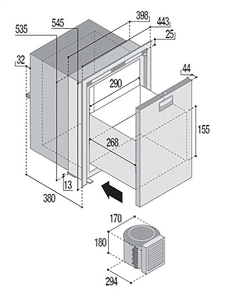 FRIGO CASSETTO DOOR INSIDE DW42 RFX