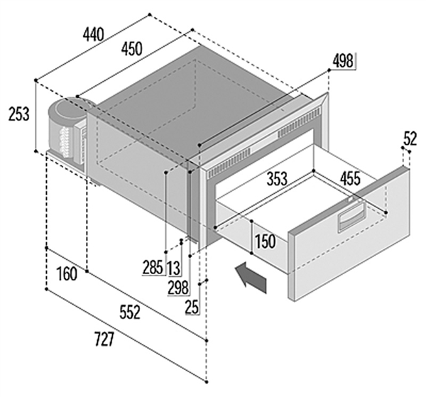 FRIGO CASSETTO DOOR INSIDE DW42 RFX