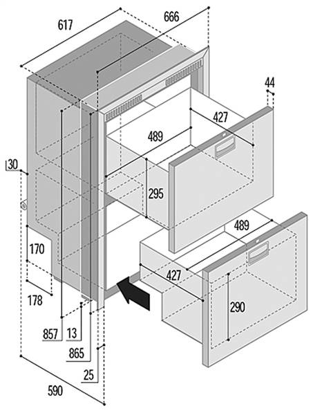 FRIGO/CONGEL.. DOOR INSIDE DW180 DTX
