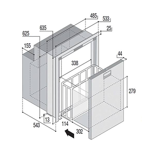 FRIGO A CASSETTO DW90 OCX2 RFX