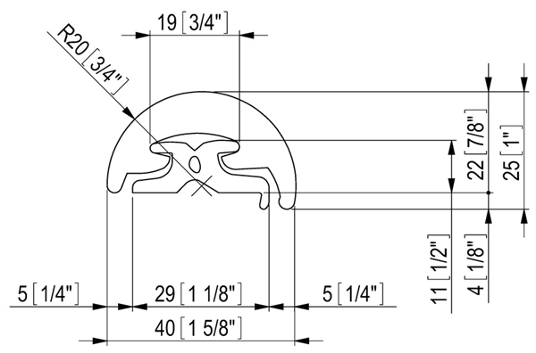 TERMINALE PVC RADIAL 40