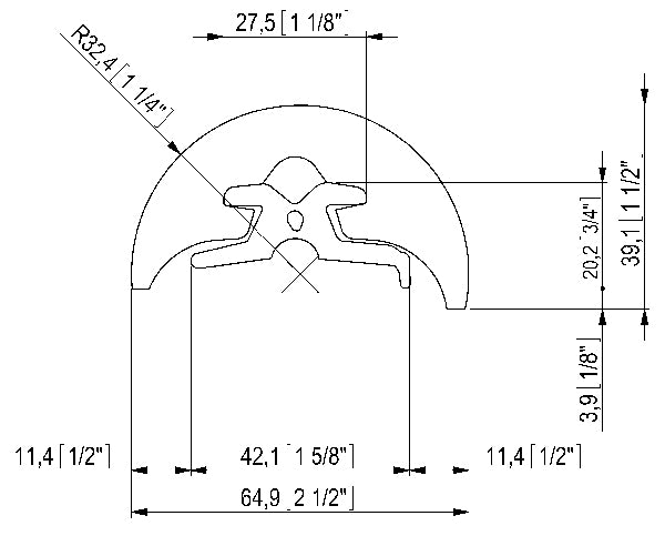 Inserto Radial 65 Grigio