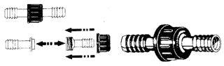 RACCORDO CILINDRICO NYLON MM 22