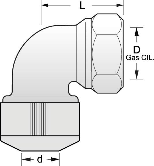 RACCORDO A GOMITO F.OTT. 1/2"X15