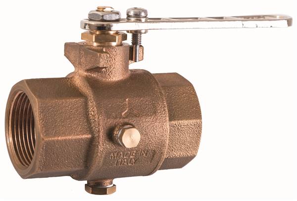 VALVOLA A SFERA BRONZO 1" C/SCARICO
