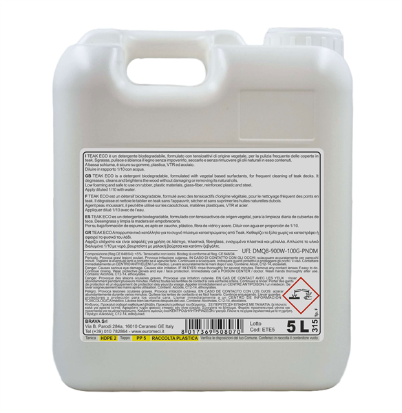 DETERGENTE EUROMECI TEAK ECOGREEN LT.5