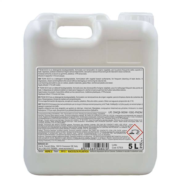 DETERGENTE EUROMECI TEAK ECOGREEN LT.5