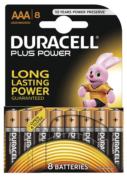 MINISTILO DURACELL PLUS POWER AAA 8