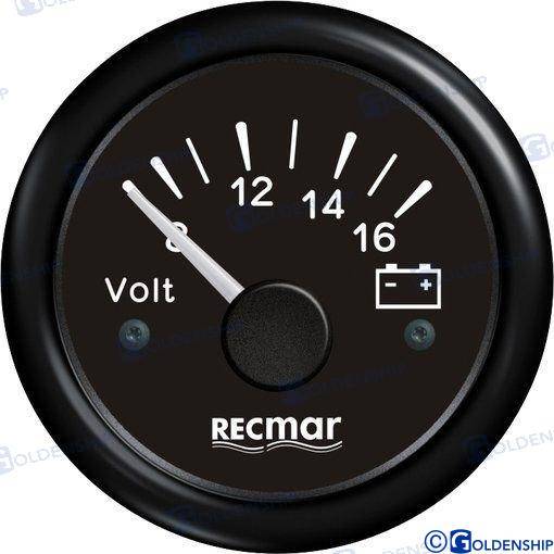 VOLTIMETRO 8-16V NERO