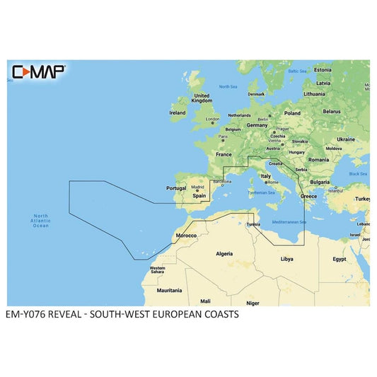 C-map Reveal Europa Sud Ovest Y076