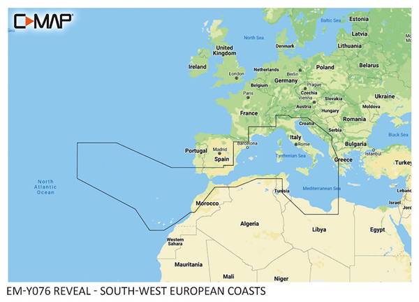 C-MAP REVEAL EUROPA SUD OVEST Y076