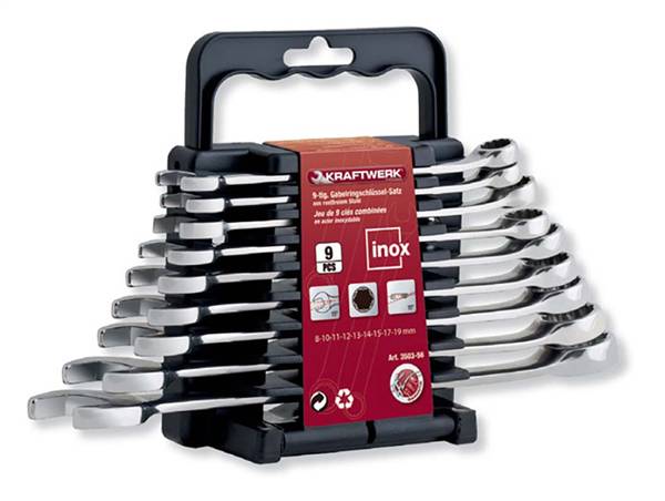 SET CHIAVI COMBINATE INOX