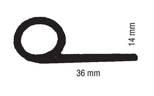 PROFILO IN GOMMA NERO
