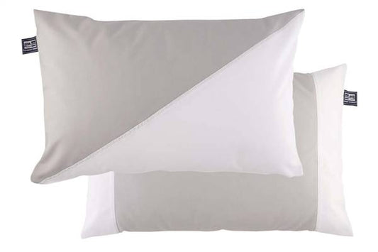 SET CUSCINI GRIGIO CHIARO/BIANCO CM40X60