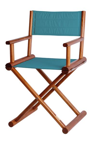 SEDIA TEAK PIEGHEVOLE TURCHESE