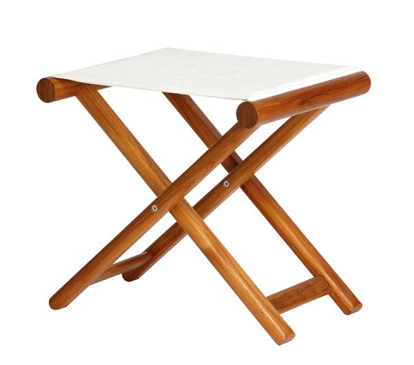 SGABELLO TEAK PIEGHEVOLE ECRU
