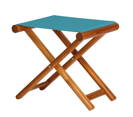 SGABELLO TEAK PIEGHEVOLE TURCHESE