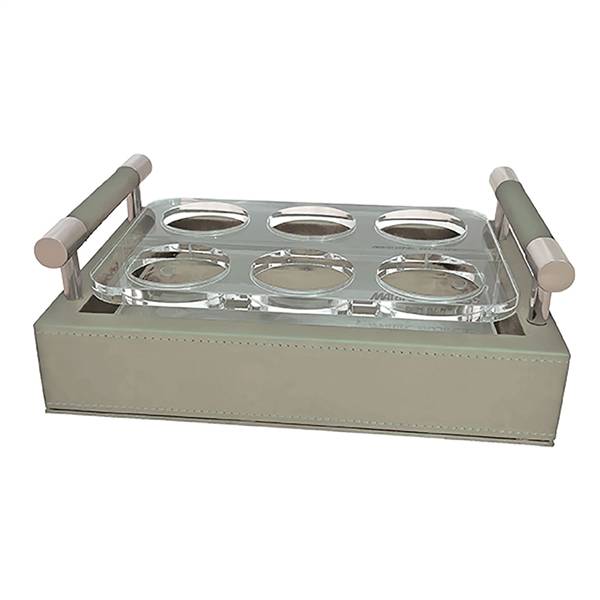 VASSOIO BEIGE PER BICCHIERINI