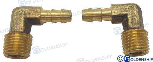RACOR 90Âº NPT 1/4 X 1/4"  (PACK 2)