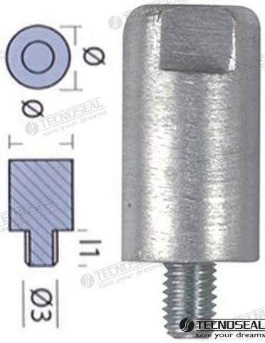 ANODO YANMAR BARRA MOTORE